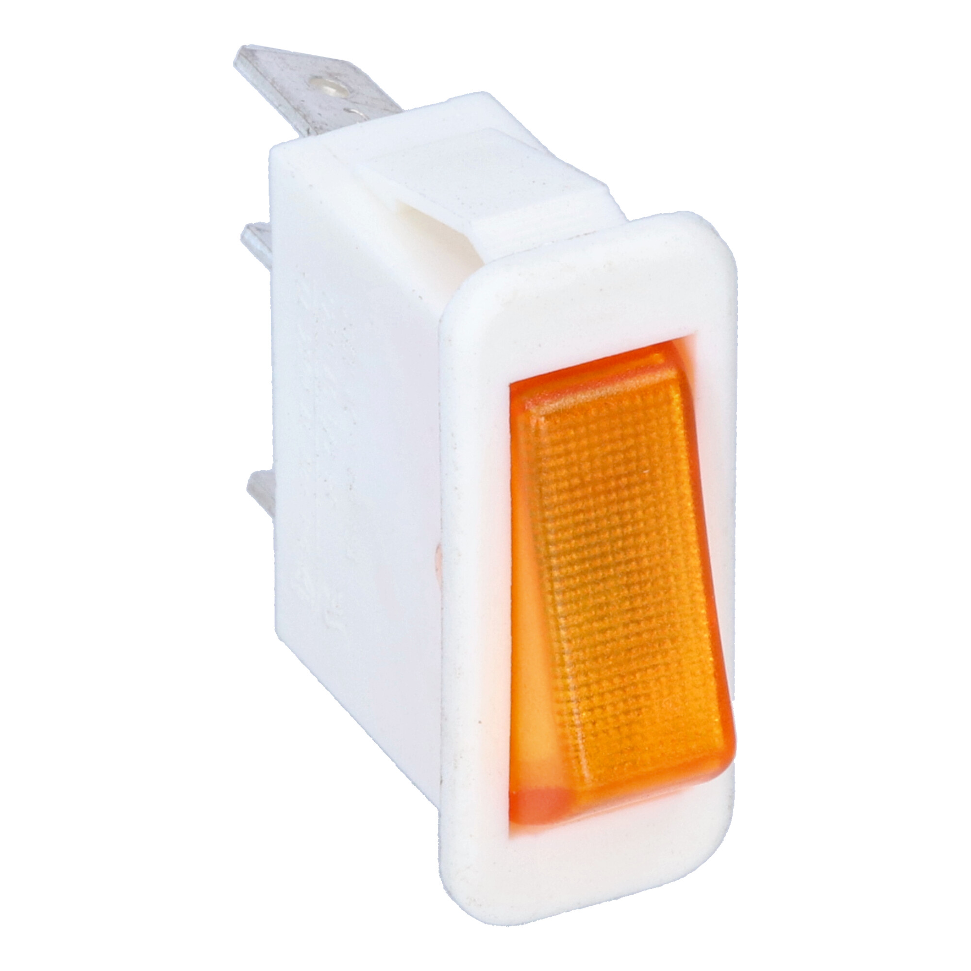 40C5503ABNAQ Rocker switch: 1P 16A/250V (I-0/L) white/yellow