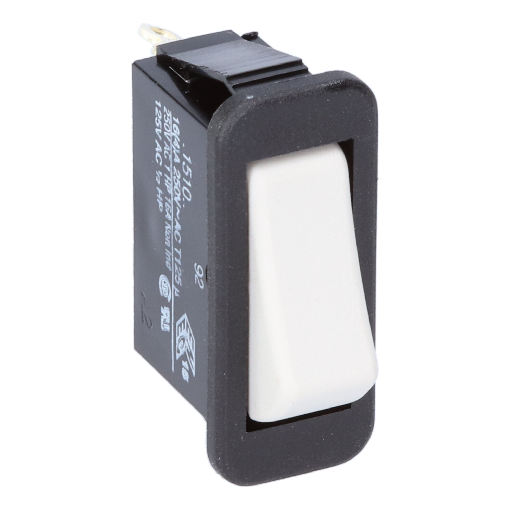 40T1510BBAAA Rocker switch: 1P 16A/250V (I-II) black/grey