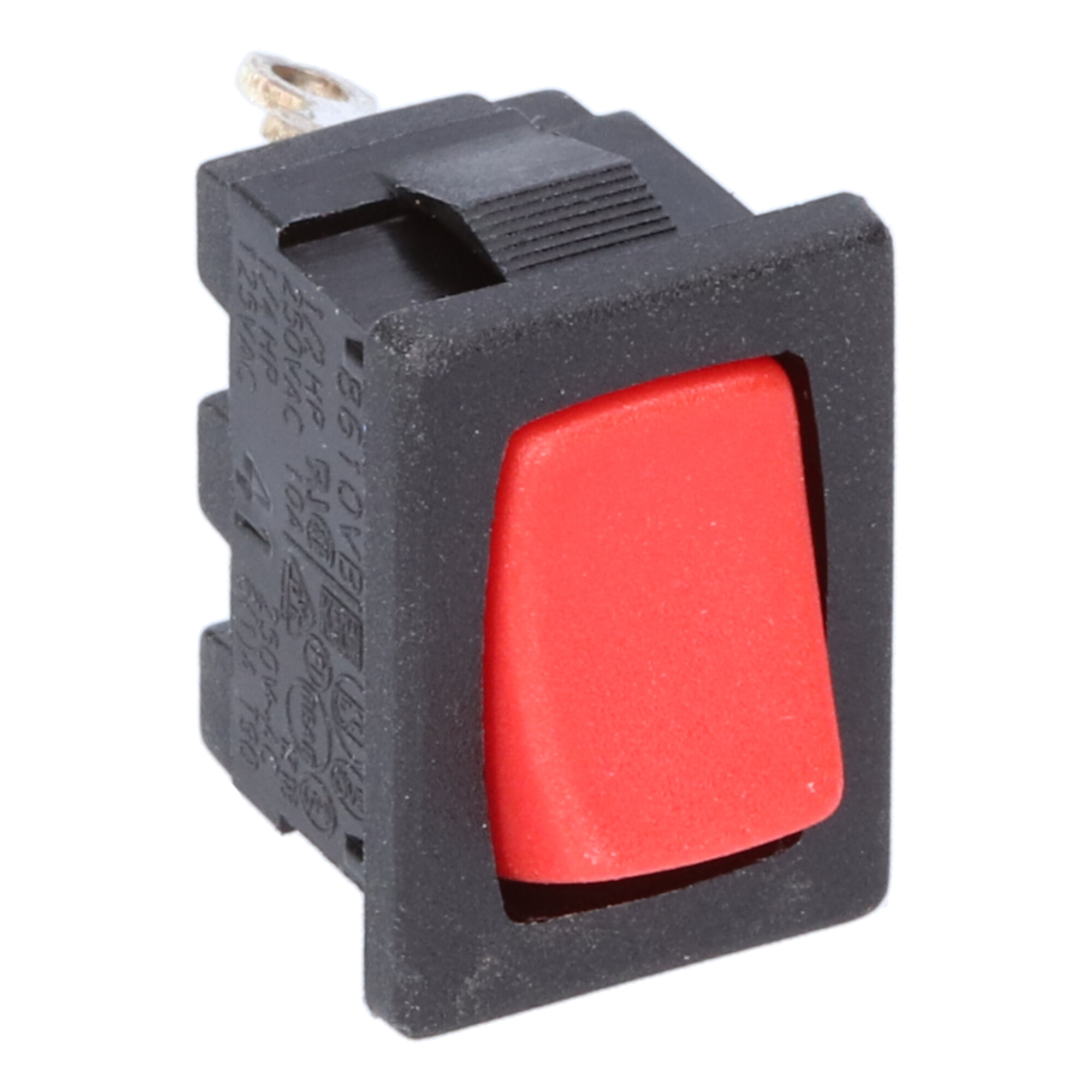 40T8610VBAAE Rocker switch: 1P 6A/250V (I-II) black/red