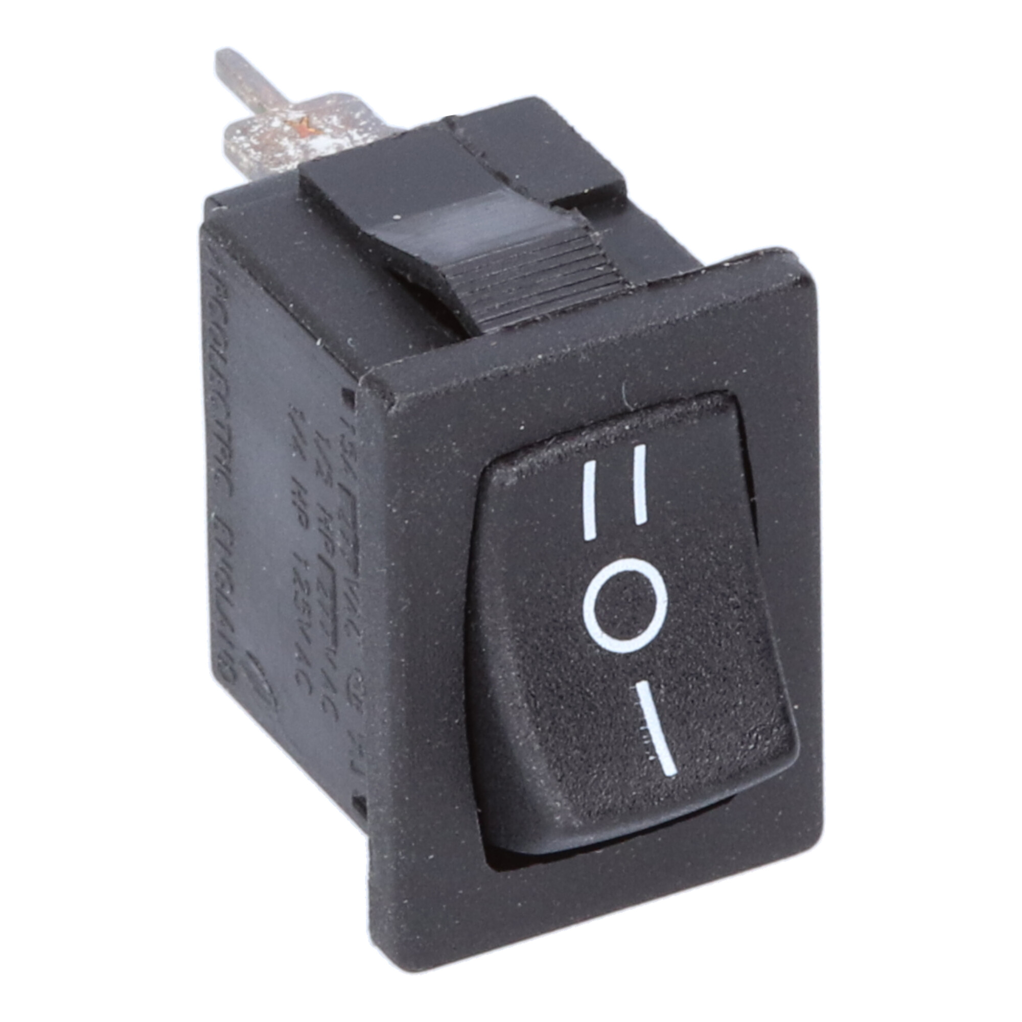 40X8620VBAAA Rocker switch: 1P 10A/250V (I-0-II) black/black