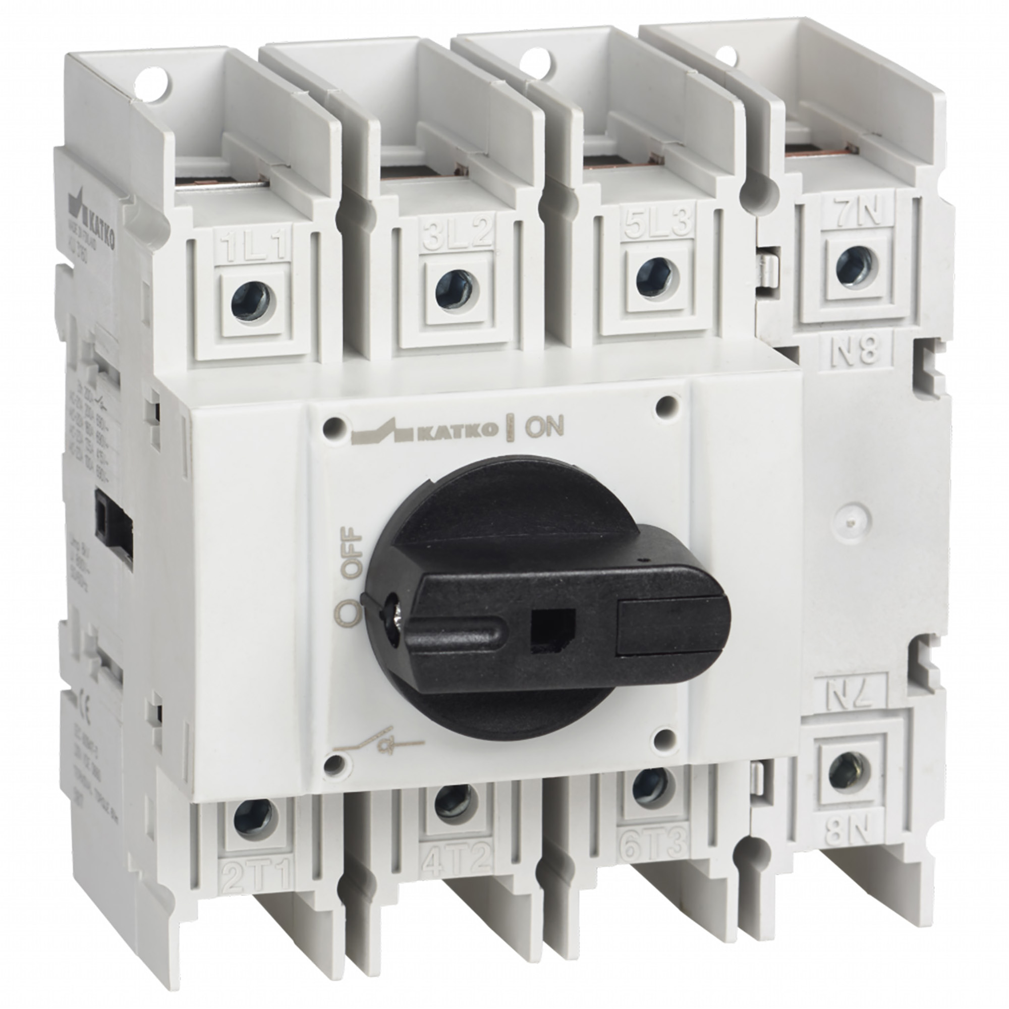62-KU 4100 KU 16-160A 3- and 4-pole IN/OUT, compact, suitable for DIN-EN rail. The 4-pole version is also available with early-make and late-break neutral pole. The silver contactsensures safe and durable operation. Series KU modular design.