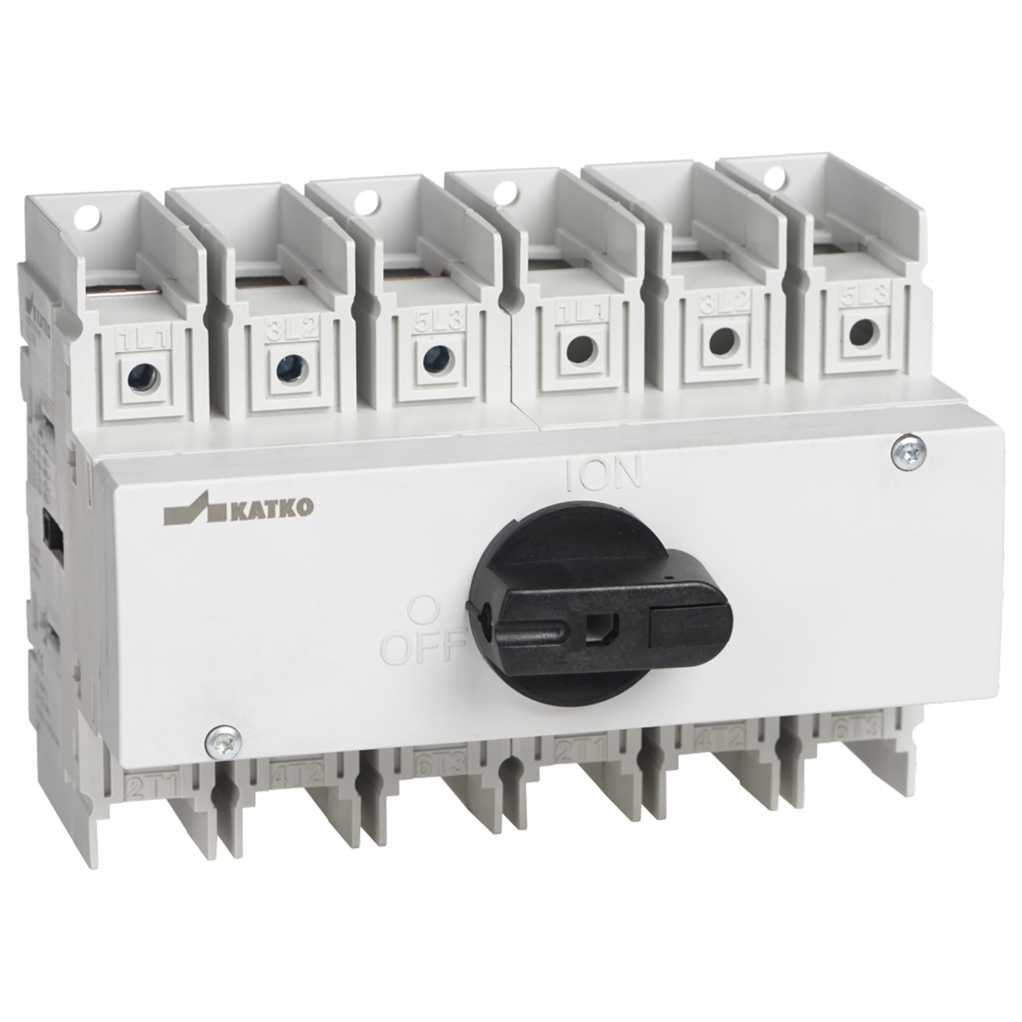 62-KU 6100 KU 16-160A 3- and 4-pole IN/OUT, compact, suitable for DIN-EN rail. The 4-pole version is also available with early-make and late-break neutral pole. The silver contactsensures safe and durable operation. Series KU modular design.