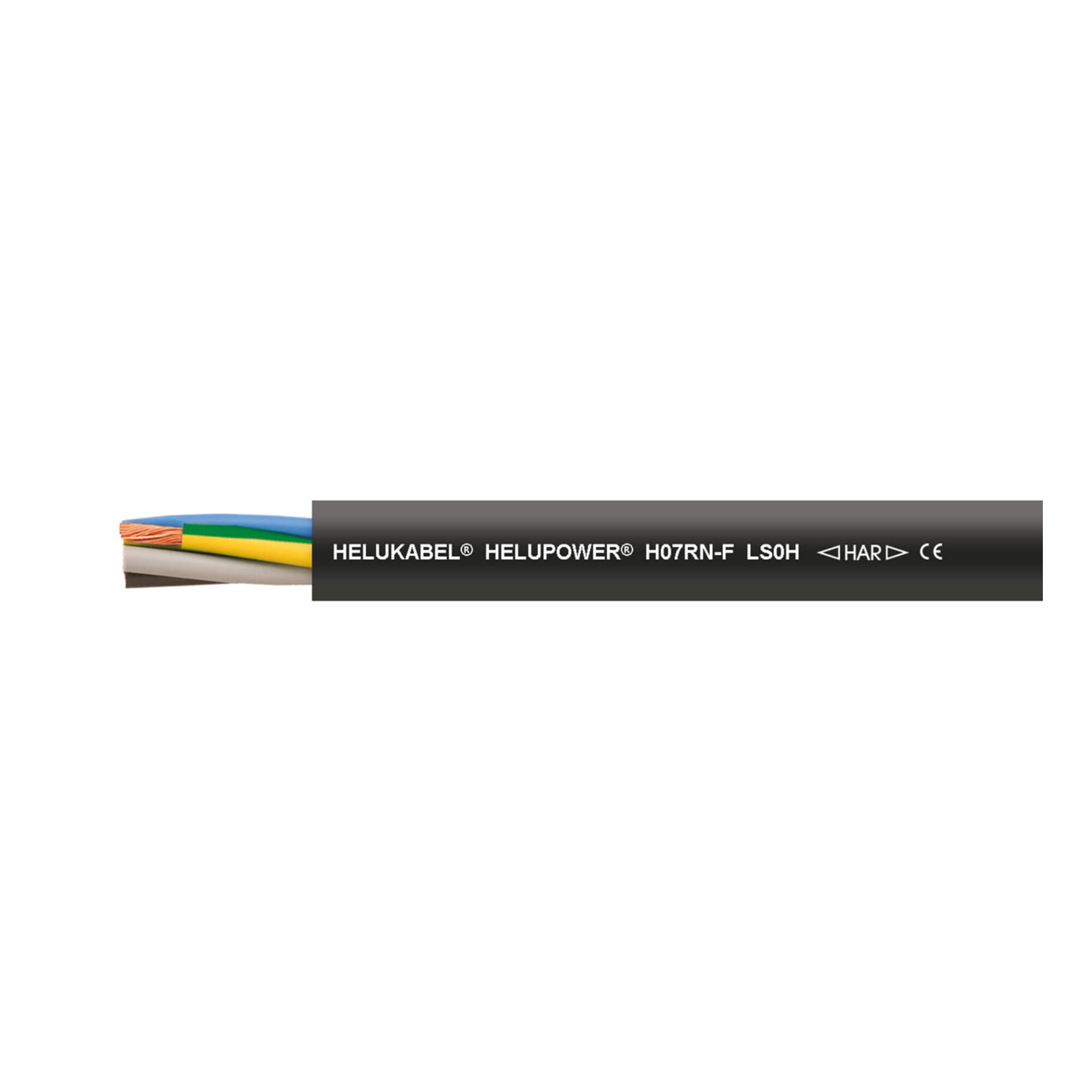 30-30786H0500 HELUPOWER H07RN-F LS0H The HELUPOWER H07RN-F LS0H is a halogen-free rubber cable for use in dry, damp, wet areas and outdoors with medium mechanical stress situations.