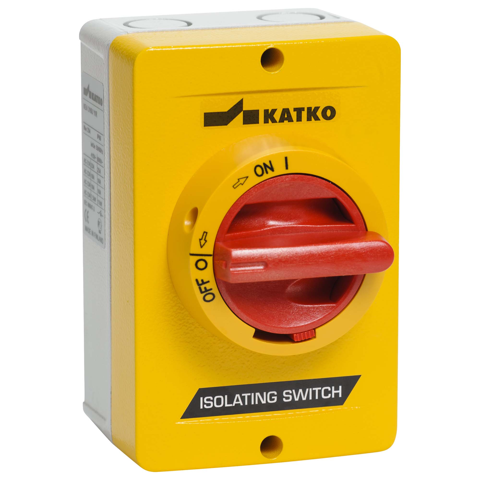 62-KEA 316 YR A2 KEA 16-250A Good UV resistance, suitable for applications in extreme conditions. Possibility for 3 padlock locks. Also available in ATEX version or with red housing as a fireman's switch.