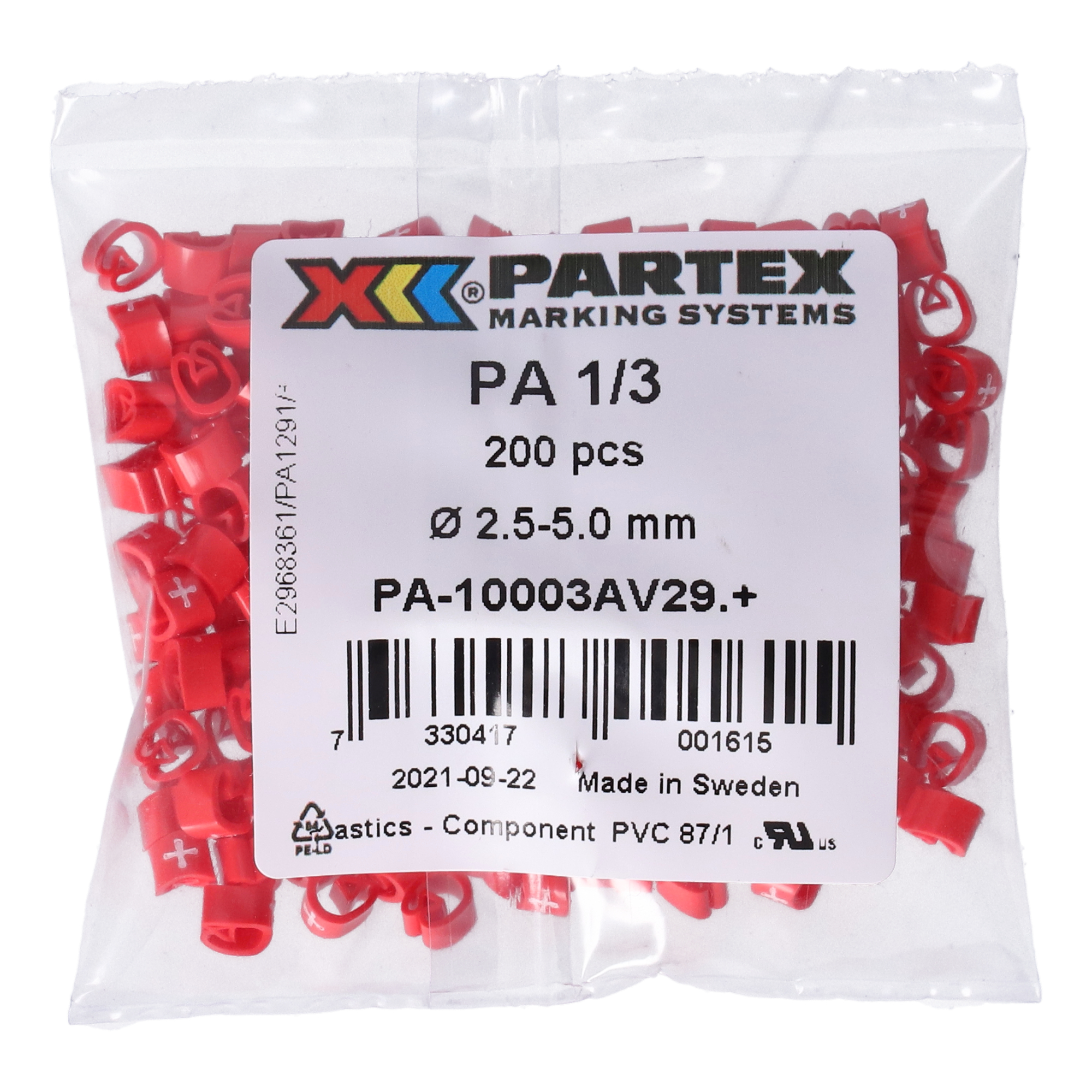 46-PA02/3-Z-29/+ Wire Markers Closed PA